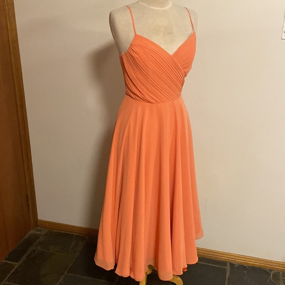Paco PM Orange Zest Cocktail Formal or Bridesmaid Dress size 8 - Picture 3 of 8